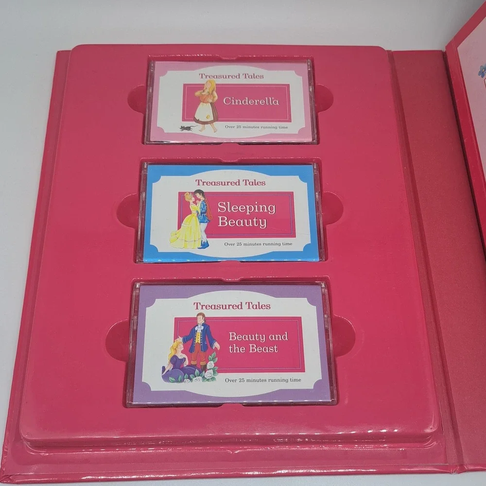 Treasured Tales Book & 3 Tape Collection‎ Cinderella Beauty Beast Cottagecore